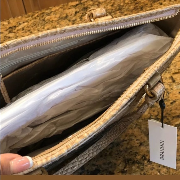 BRAHMIN Medium Asher Roseleaf Tote Handbag Chiffon - Picture 7 of 10